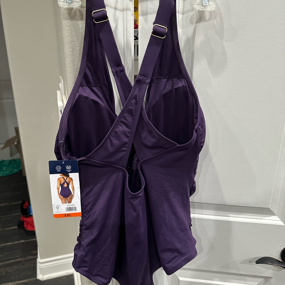 Lands' End Purple One Piece Swim - Picture 2 of 4